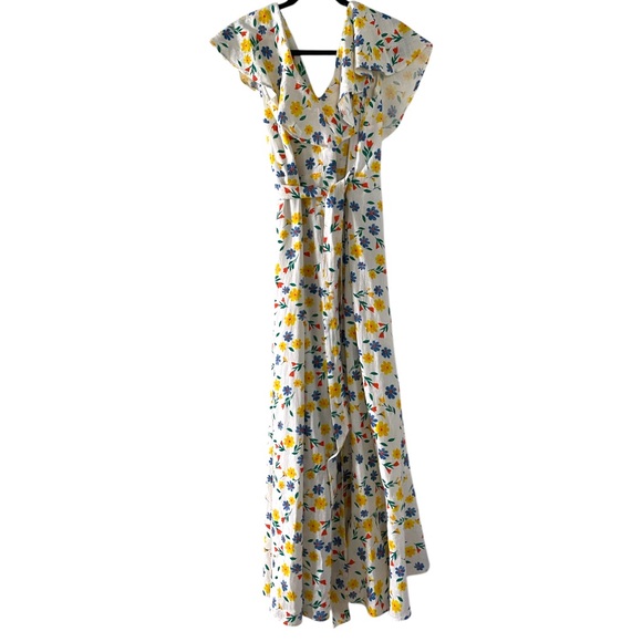 Sezane Giovana Wrap Dress in Peace and Love Print size 38 or 6 - Picture 6 of 8